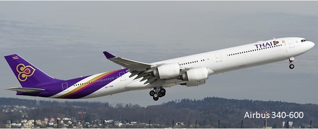 Pesawat Terbang Penumpang sipil Airbus A340-600