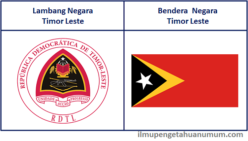 Lambang Negara Timor Leste dan Bendera Timor Leste